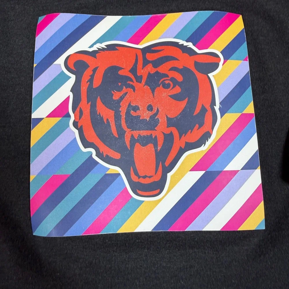Chicago Bears Nike NFL Crucial Catch Intercept Cancer Black T-Shirt Mens XL